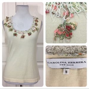 Carolina Herrera embellished sweater tank
